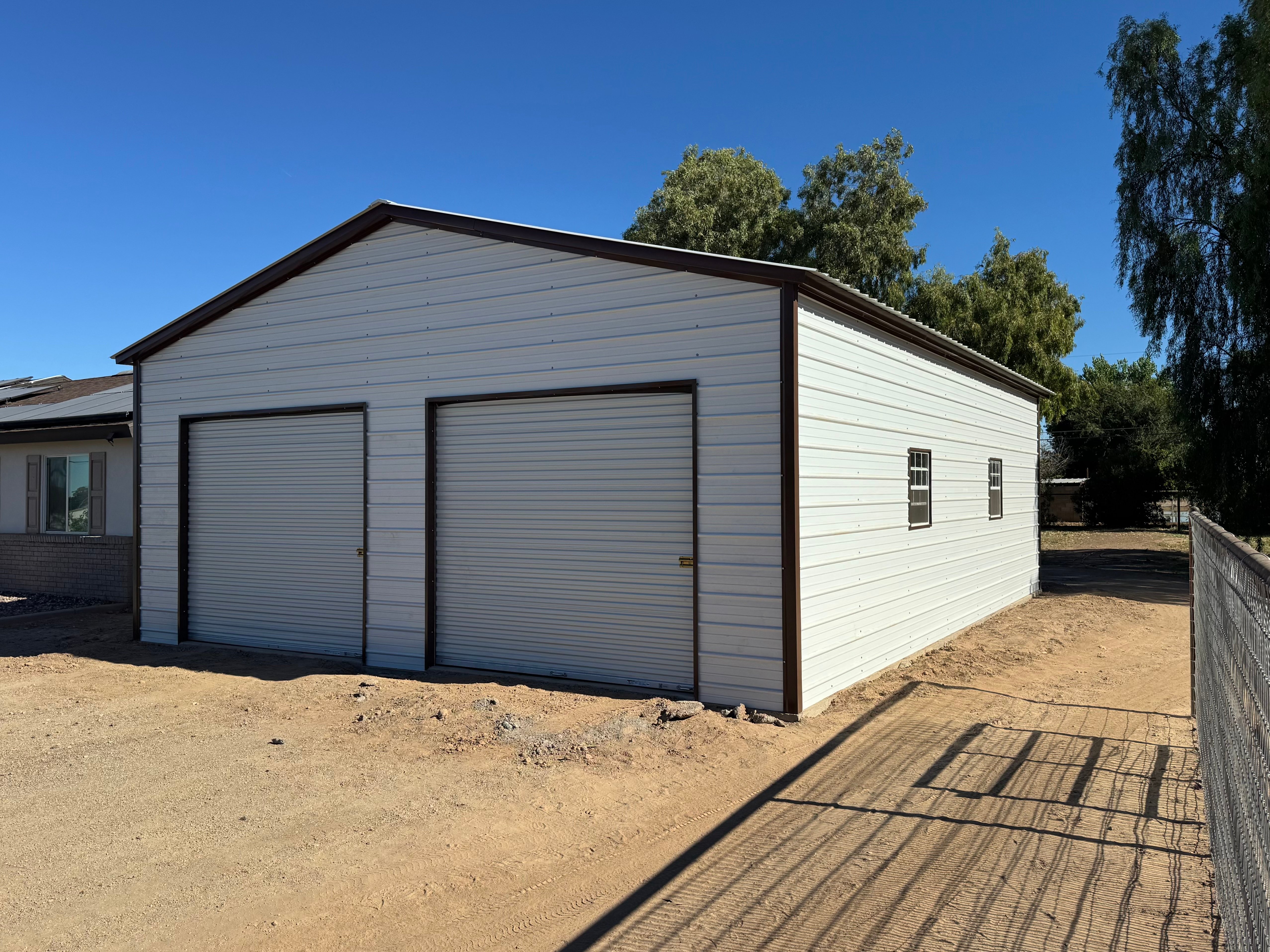 26 × 35 × 10 ft steel building in Queen Creek, AZ