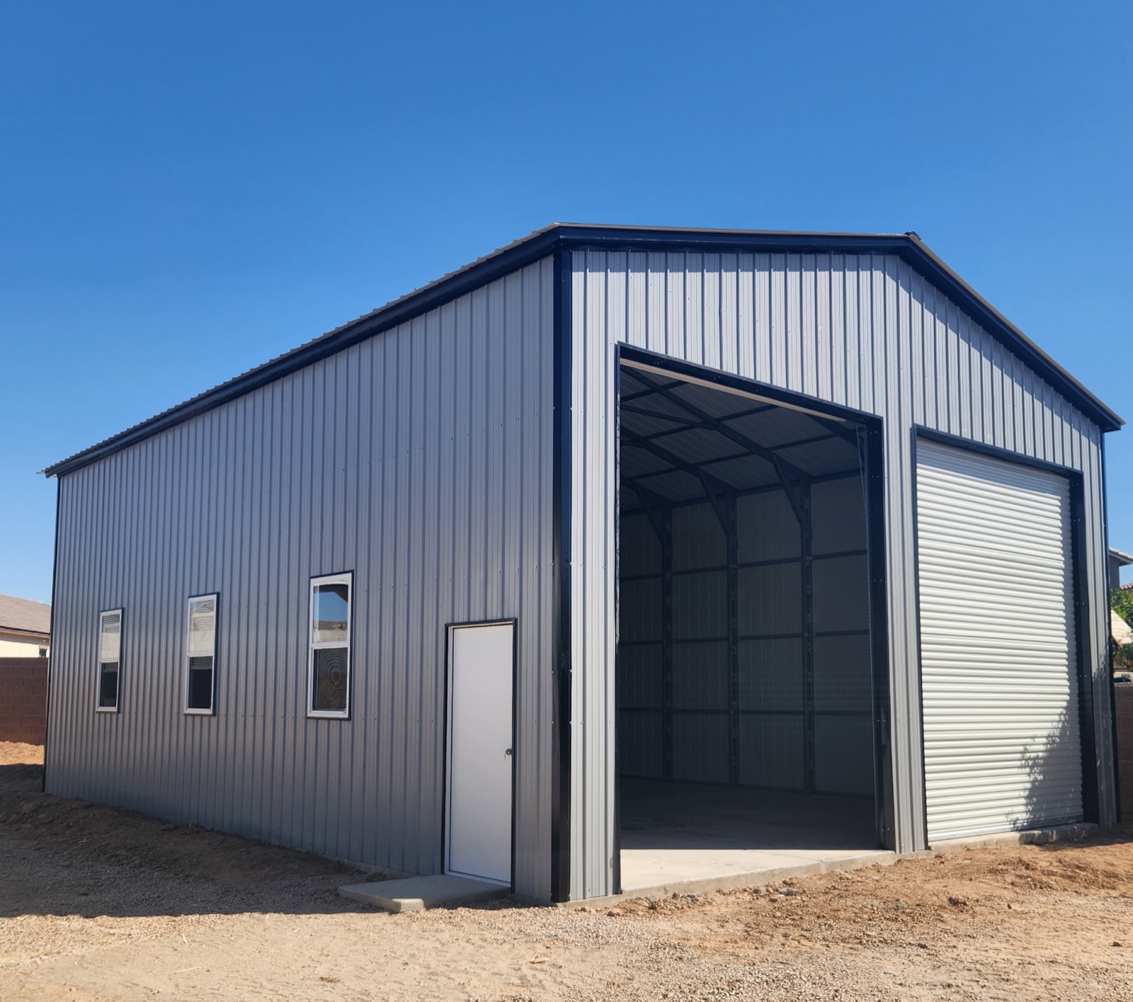 30 × 40 × 18 ft steel building