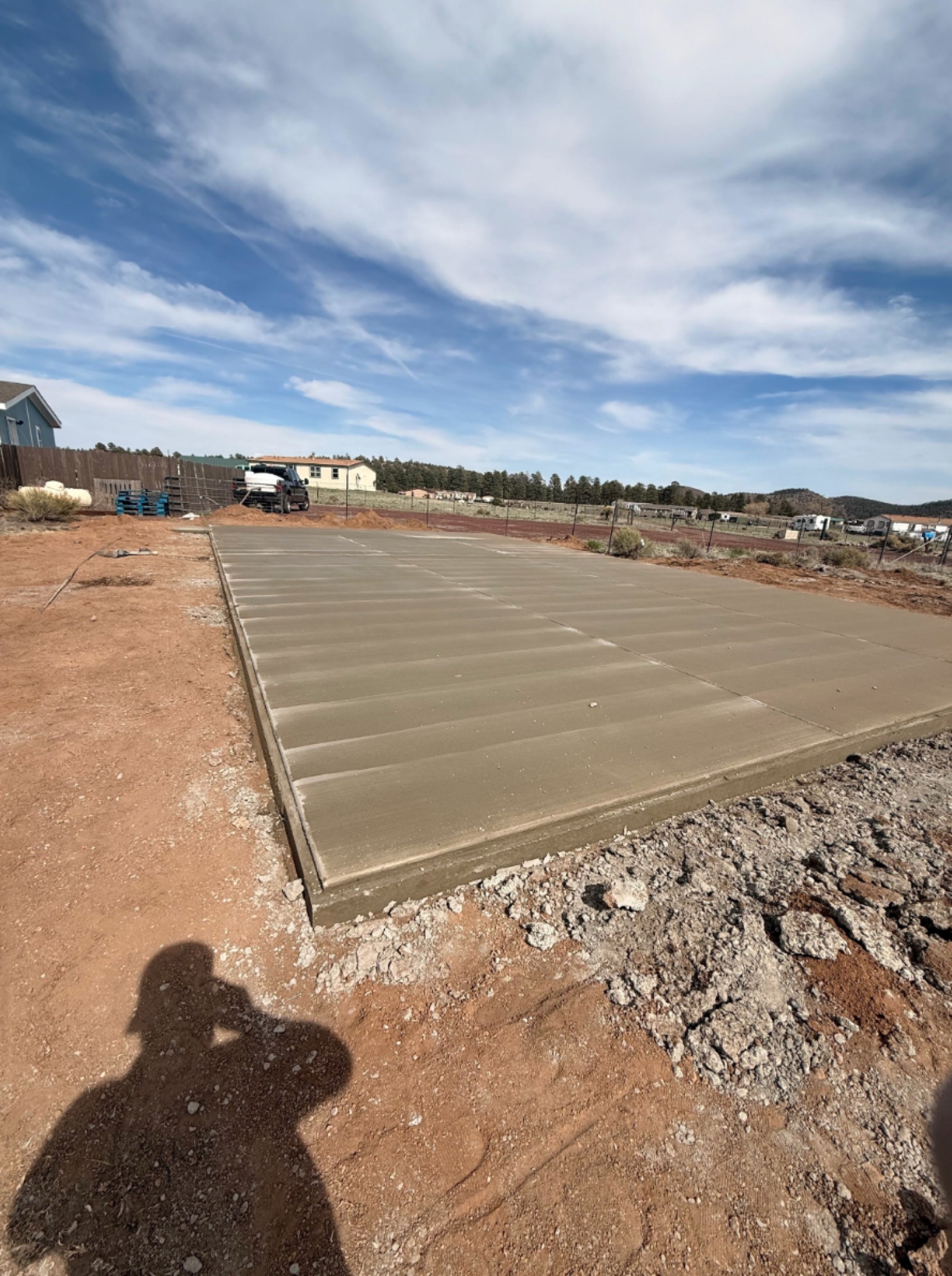 Post-slab finished concrete