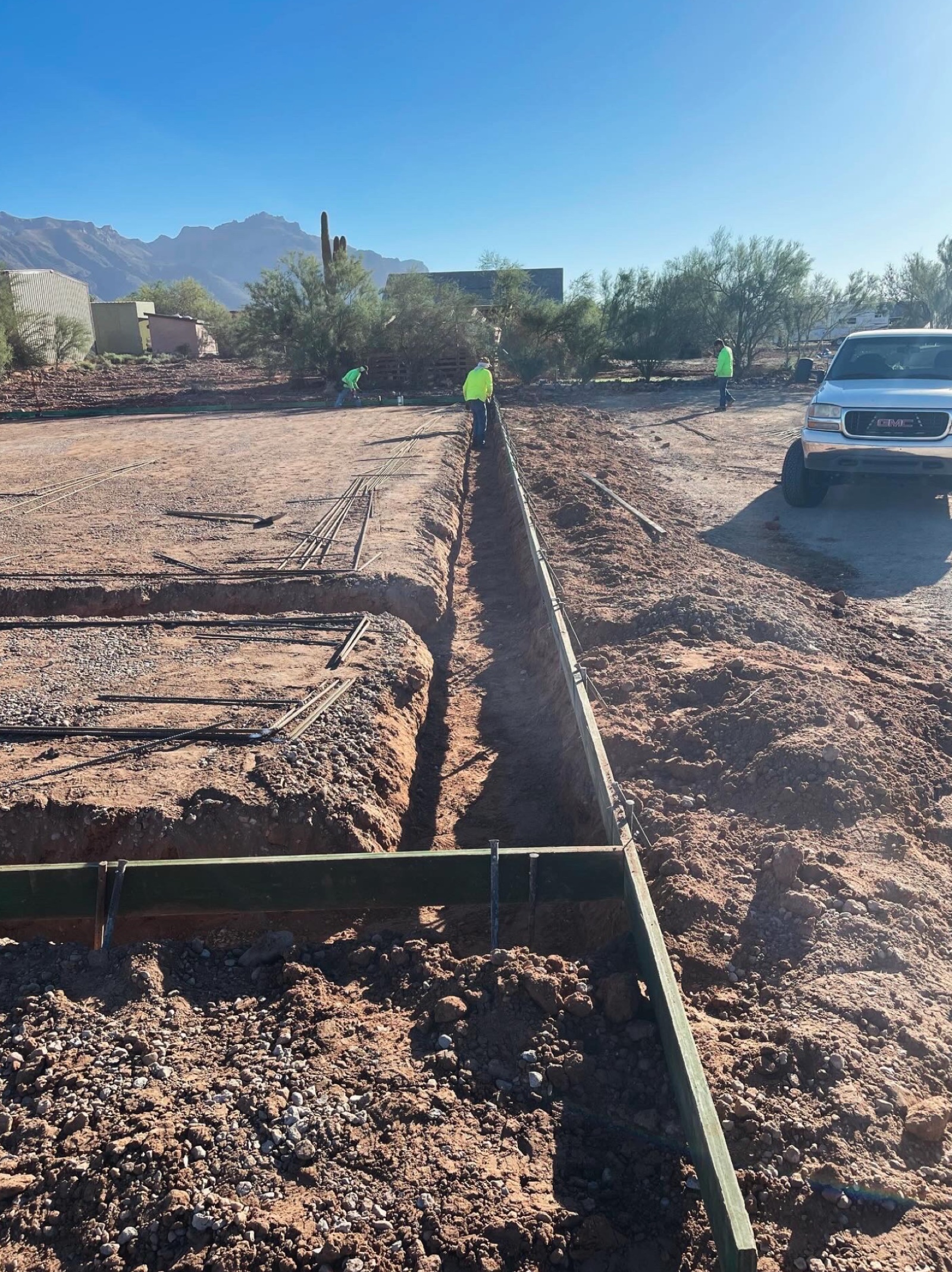Pre-slab site preparation